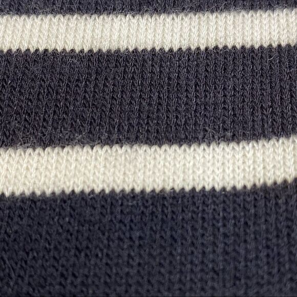 Caslon black and white striped 3/4 sleeve tunic top size L - Picture 12 of 14